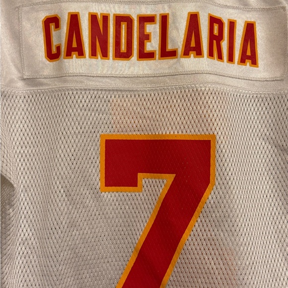 Kansas City Chiefs Candelaria #7 White and Red Women’s Sz L Jersey - Picture 8 of 11